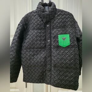 Bottega Veneta Black and Green Puffer Jacket